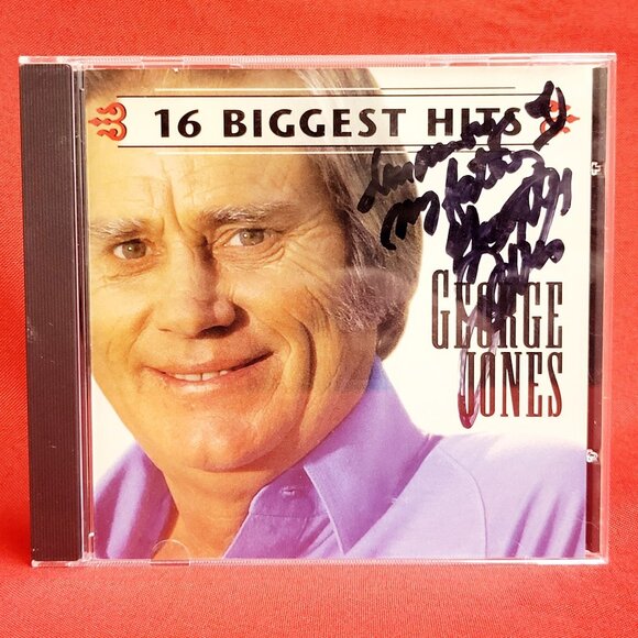 16 Biggest Hits George Jones Audio CD 1998 Signed - Picture 1 of 8